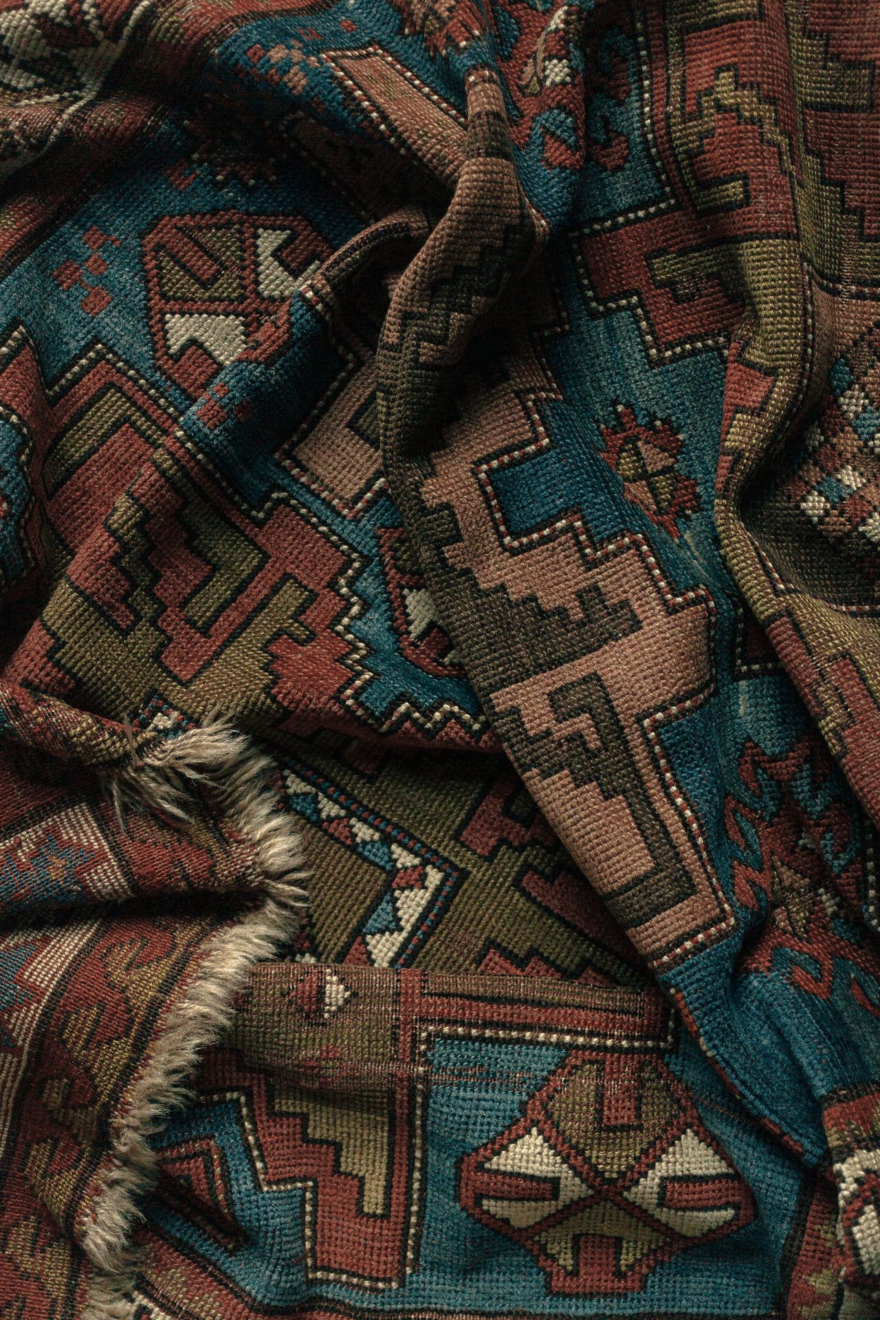 red black and white textile